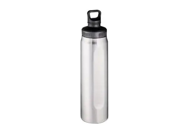DOVER Thermotrinkflasche, Edelstahl Vakuumisoliert, 650 ml - Schwarz & Silber TK Gruppe® Grosshandel 