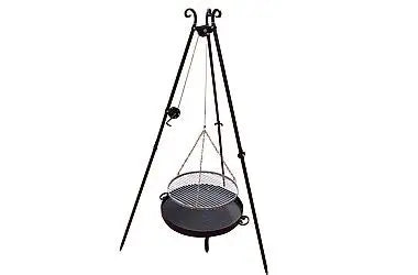 DREINBEINGRILL ;Premium Dreibeingrill: Hochwertiger Lagerfeuergrill mit Feuerschale – Robuster Tripod Grill für Outdoor-Camping – Tragbarer Feuerstelle Grill für Lagerfeuer und Barbecue-Abenteuer TK Gruppe® Grosshandel 