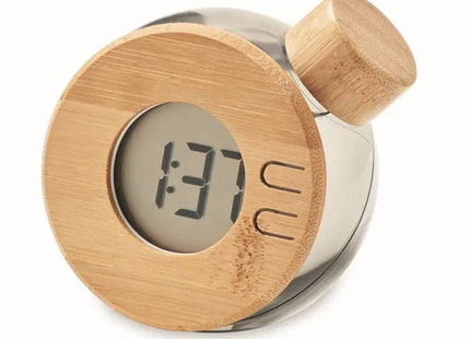 DROPPY LUX Wasserbetriebene LCD-Uhr - Transparent Grau, Innovativ TK Gruppe® Grosshandel 