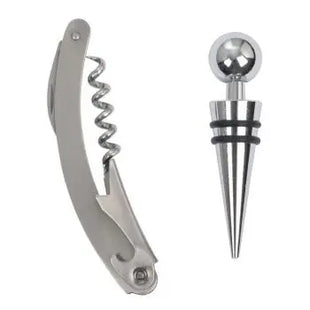 DUET Weinflaschenöffner-Set – Eleganz in Schwarz und Silber TK Gruppe® Grosshandel 