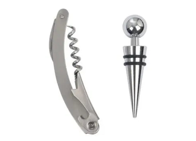 DUET Weinflaschenöffner-Set – Eleganz in Schwarz und Silber TK Gruppe® Grosshandel 