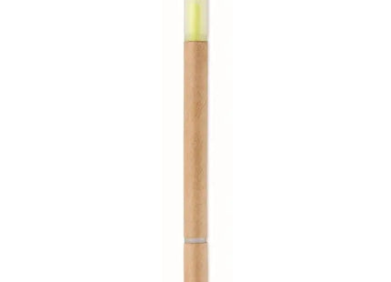 DUO PAPER Ballpoint Pen with Highlighter - Yellow, 2-in-1 Marker, Smooth Writing, Smudge-Proof TK Gruppe® Grosshandel 