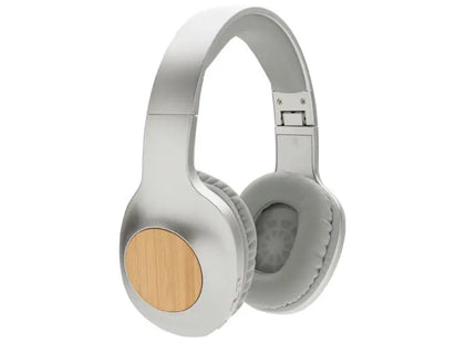 Dakota Bambus Funk-Kopfhörer - Doppelgrau TK Gruppe® Grosshandel 
