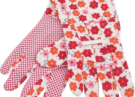 Damen Gartenhandschuhe mit buntem Blumenprint - Stilvoll & Robust TK Gruppe® Grosshandel 