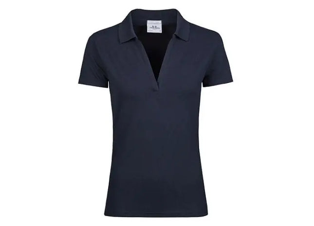 Damen Luxus Stretch V-Ausschnitt Poloshirt - Schick und Komfortabel TK Gruppe® Grosshandel 