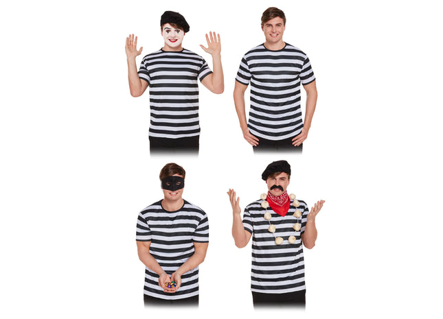 Damen Oberteil Schwarz-Weiß gestreift Für Erwachsene, Modisches Streifen-Top TK Gruppe® Grosshandel 