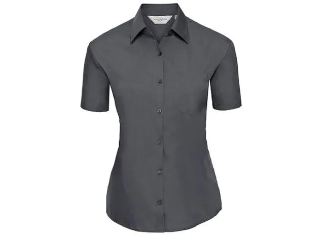Damen Polycotton Popelin-Hemd, Kurzarm, Klassisches Design TK Gruppe® Grosshandel 