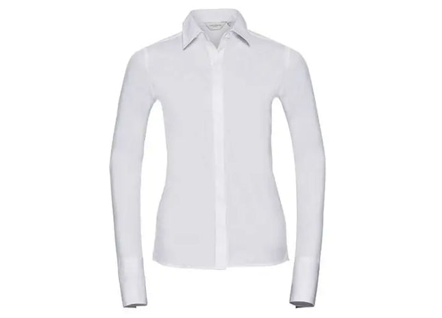 Damen Stretch-Hemd, Langarm, Tailliert, Ultimative Elastizität TK Gruppe® Grosshandel 