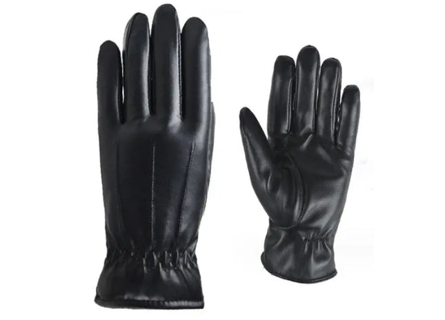 Damenhandschuhe aus PU-Leder, Elegant Schwarz, Robust & Modisch - 100 TK Gruppe® Grosshandel 