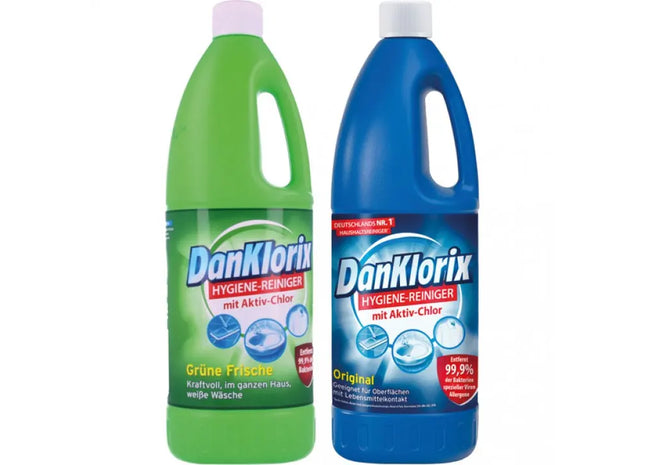 Dan Klorix Hygienereiniger, 1,5 Liter, Großpackung mit 72 Stück – Maximale Reinigungskraft TK Gruppe® Grosshandel 