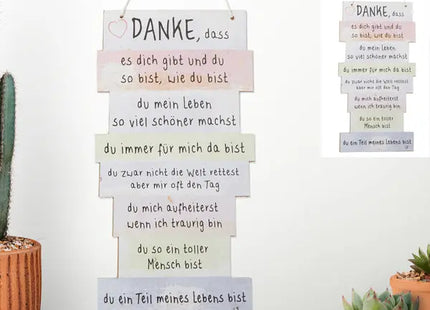 Dankesbild Kunstdruck - Elegantes Danksagungs-Poster, 36x20 cm TK Gruppe® Grosshandel 