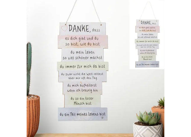 Dankesbild Kunstdruck - Elegantes Danksagungs-Poster, 36x20 cm TK Gruppe® Grosshandel 