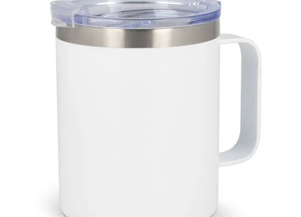 Danube Thermobecher 350 ml mit Deckel – stilvoller Isolierbecher in Weiß für unterwegs TK Gruppe® Grosshandel 