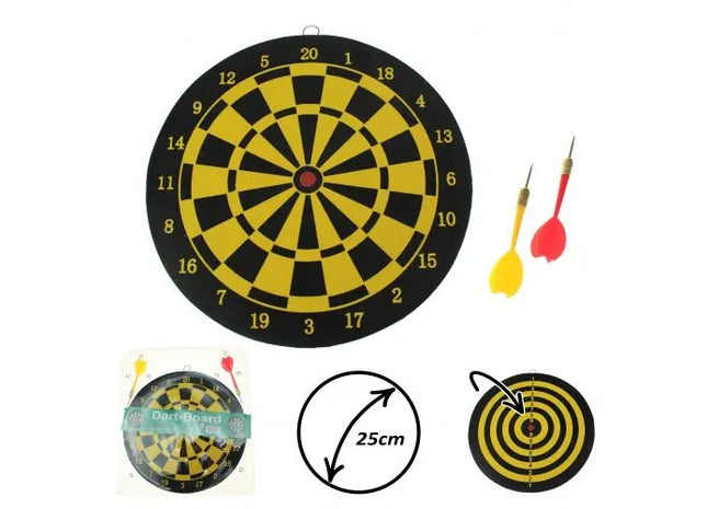 Dartspiel mit Dartboard, 25 cm TK Gruppe® Grosshandel 