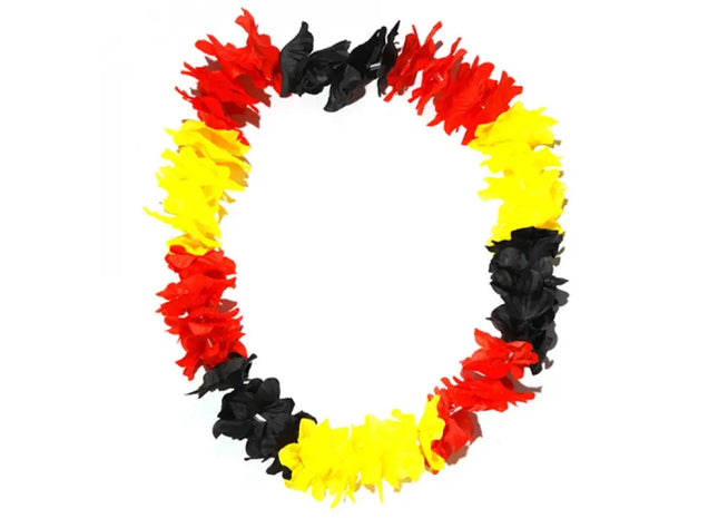 De Luxe Blumenkette für Fans, Deutschlandfarben, ca. 110cm - Hochwertige Fandekoration TK Gruppe® Grosshandel 