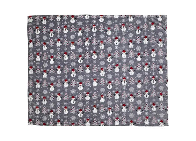 Decke aus 100% Polyester und Flanell Michelle - Graue Decke für zeitlosen Komfort TK Gruppe® Grosshandel 