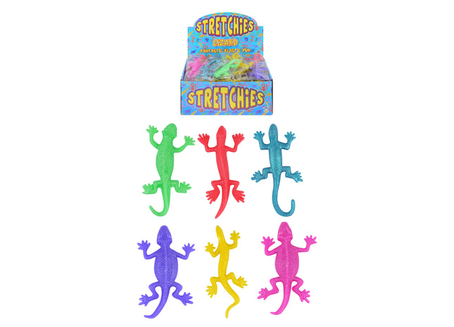 Dehnbare Eidechse, 11 cm, 6 verschiedene Farben, flexibles Spielzeug für Kinder TK Gruppe® Grosshandel 