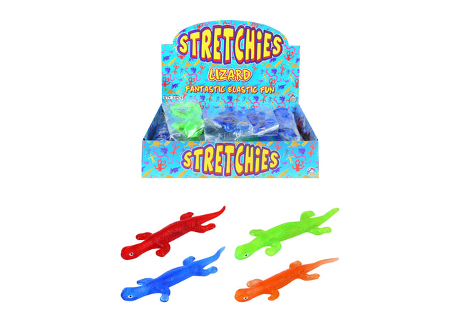 Dehnbare Klebrige Eidechse, 22 cm, 4 verschiedene Farben - Lustiges Stretch-Toys TK Gruppe® Grosshandel 