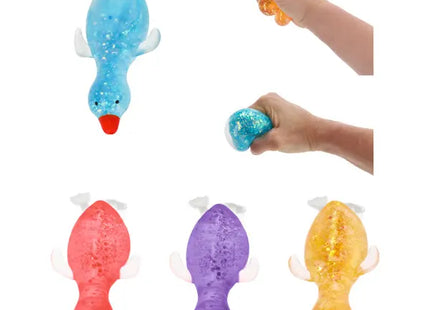 Dehnbare Süße Ente Spielzeug, 6er-Pack, Flexibel Figuren 6x17 cm - Niedliches Tier Set TK Gruppe® Grosshandel 