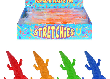 Dehnbares Klebriges Krokodil, 22 cm, 4 verschiedene Farben - Lustiges Dehnspielzeug für Kinder TK Gruppe® Grosshandel 