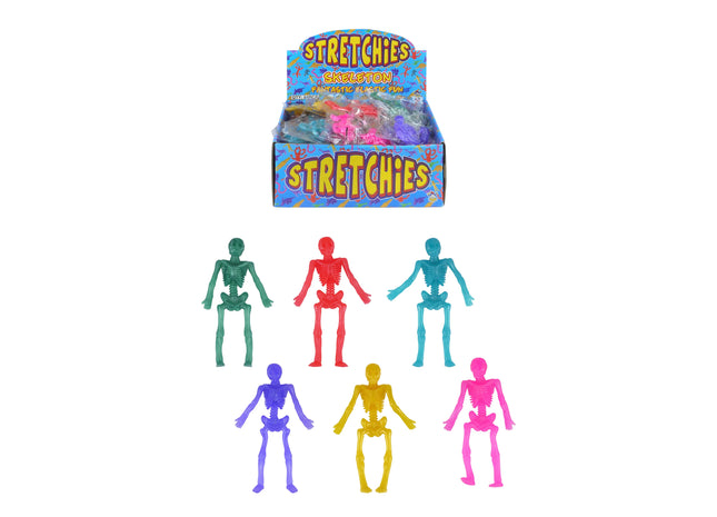 Dehnbares Skelett, 9 cm, in 6 Formen - Flexibles Spielzeug für Halloween TK Gruppe® Grosshandel 