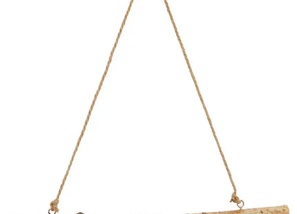 Deko Holzstange mit Haken zum Aufhängen, ca. 50cm - Vielseitiger Wandhalter TK Gruppe® Grosshandel 