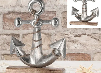 Deko-Maritimanker auf Standfuß, Klein - Küsten-Dekoration, Nautik-Design, Höhe ca. 33 cm TK Gruppe® Grosshandel 