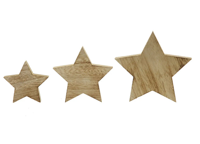 Deko Stern Natural Xmas - M, 12cm - Rustikales Weihnachtsornament TK Gruppe® Grosshandel 