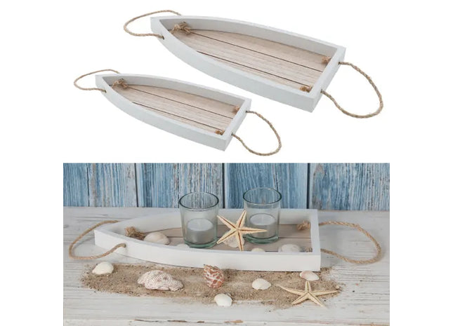 Dekorative Boot-Schalen im 2er Set, Wandhänger, ca. 40x17 cm TK Gruppe® Grosshandel 