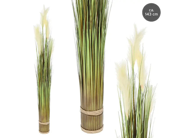 Dekorative Kunstpflanze Wildgras - Realistischer künstlicher Grasbusch, ca. 143 cm hoch TK Gruppe® Grosshandel 