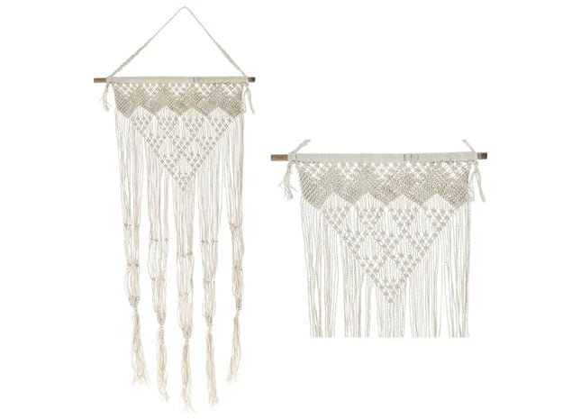 Dekorative Makramee Blumenampel für die Wand, 50x115cm TK Gruppe® Grosshandel 