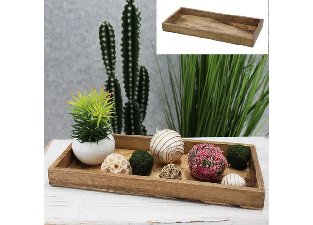 Dekorative Mangoholz Schale, Eckig, Ungefähr 40x18cm TK Gruppe® Grosshandel 