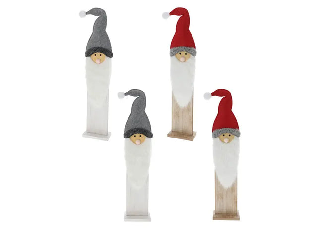 Dekorative Weihnachtsmann Stele Set - 95cm Höhe, 2er Pack - Festliche Dekoration TK Gruppe® Grosshandel 