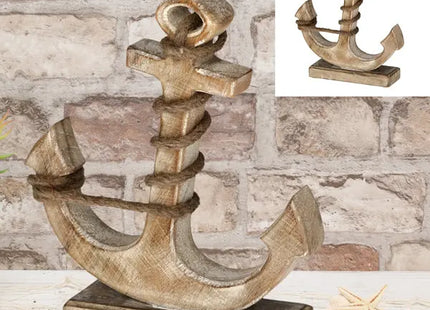 Dekorativer Anker zum Stellen, Mittel - Maritime Küstendeko, Höhe ca. 28 cm TK Gruppe® Grosshandel 