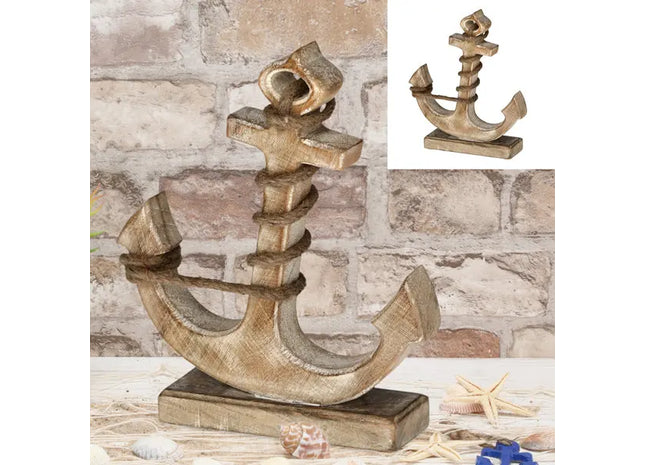 Dekorativer Anker zum Stellen, Mittel - Maritime Küstendeko, Höhe ca. 28 cm TK Gruppe® Grosshandel 