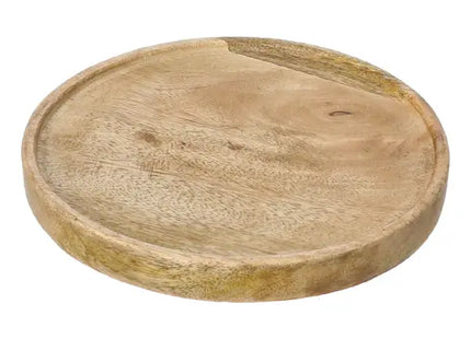 Dekorativer Mango-Holzteller, ca. 20x2,5 cm, Rustikal TK Gruppe® Grosshandel 