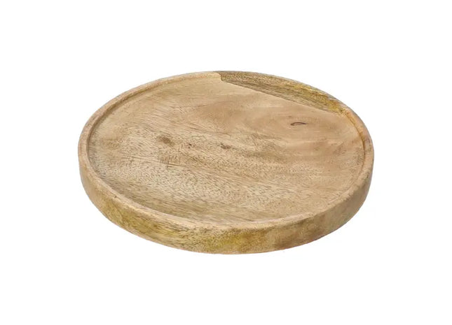 Dekorativer Mango-Holzteller, ca. 20x2,5 cm, Rustikal TK Gruppe® Grosshandel 
