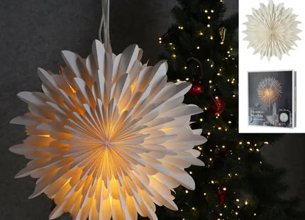 Dekorativer Papierstern 'Schneeflocke', festlich, ca. 40 cm Durchmesser TK Gruppe® Grosshandel 
