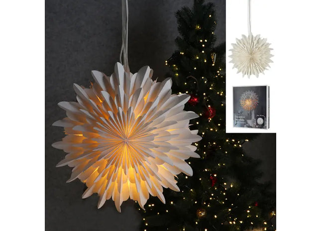Dekorativer Papierstern 'Schneeflocke', festlich, ca. 40 cm Durchmesser TK Gruppe® Grosshandel 