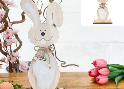Dekorativer Stehender Hase auf Sockel, 30 cm Hoch - Elegante Osterfigur TK Gruppe® Grosshandel 