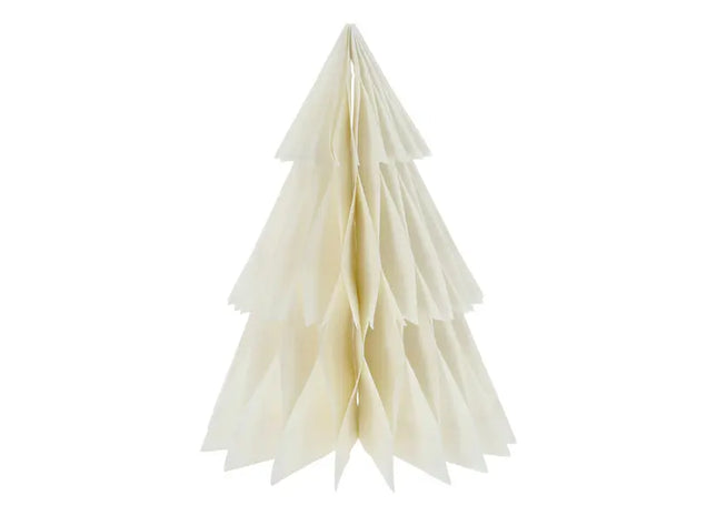 Dekorativer Tannenbaum Honeycomb zum Aufstellen, Cremefarben, Groß, 40cm TK Gruppe® Grosshandel 
