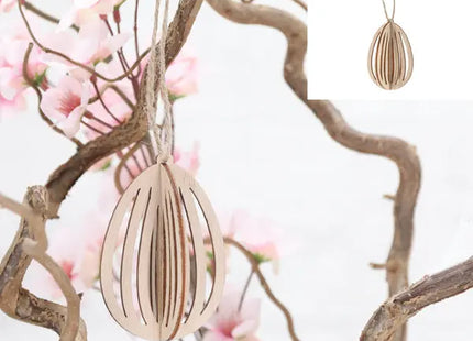 Dekoratives 3D Oster-Ei zum Aufhängen, Höhe 8,5 cm TK Gruppe® Grosshandel 