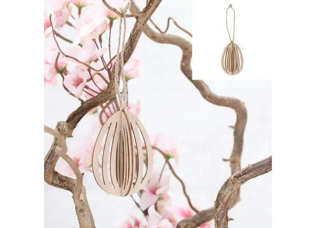 Dekoratives 3D Oster-Ei zum Aufhängen, Höhe 8,5 cm TK Gruppe® Grosshandel 