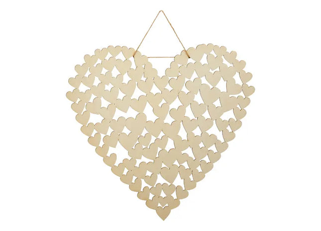 Dekoratives Großes Herz zum Hängen, 47x44 cm - Eleganter Wand- und Fensterschmuck TK Gruppe® Grosshandel 