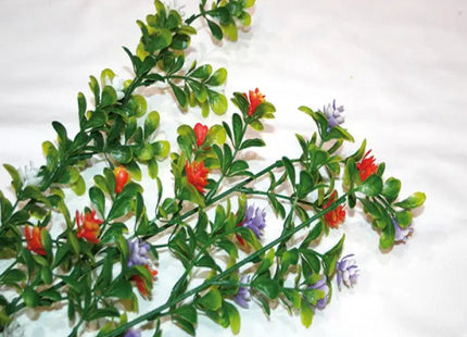 Dekoratives Grün mit 13 Blumen, 50cm Länge - Perfekt zur Raumverschönerung TK Gruppe® Grosshandel 