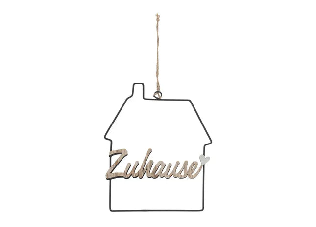 Dekoratives Metallhäuschen zum Aufhängen, stilvolles Design, 24x19 cm TK Gruppe® Grosshandel 