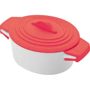 Delhi Porzellanschale mit Silikondeckel – Leuchtend Rot TK Gruppe® Grosshandel 