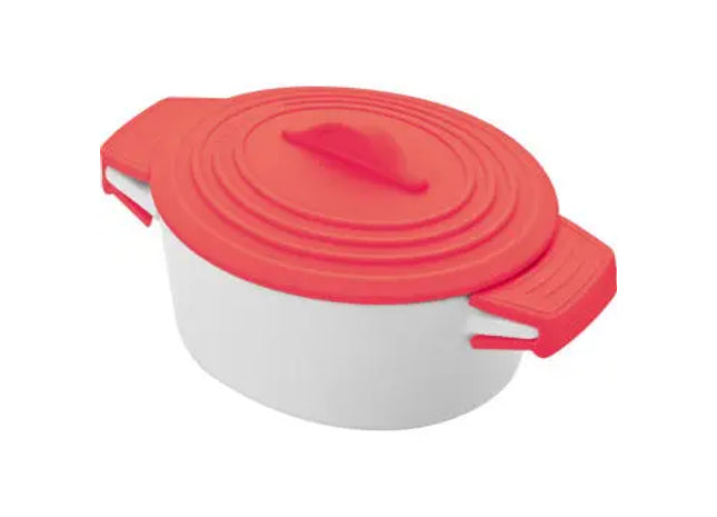 Delhi Porzellanschale mit Silikondeckel – Leuchtend Rot TK Gruppe® Grosshandel 