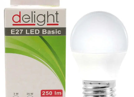 Delight LED-Lampe 3W, E27 Sockel - Energiesparende Beleuchtung für Zuhause & Büro TK Gruppe® Grosshandel 