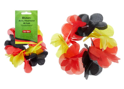 Deluxe Blüten-Arm- und Haarband im Deutschland-Design, Vielseitig Einsetzbar TK Gruppe® Grosshandel 